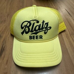 Yellow Blatz Beer Trucker hat